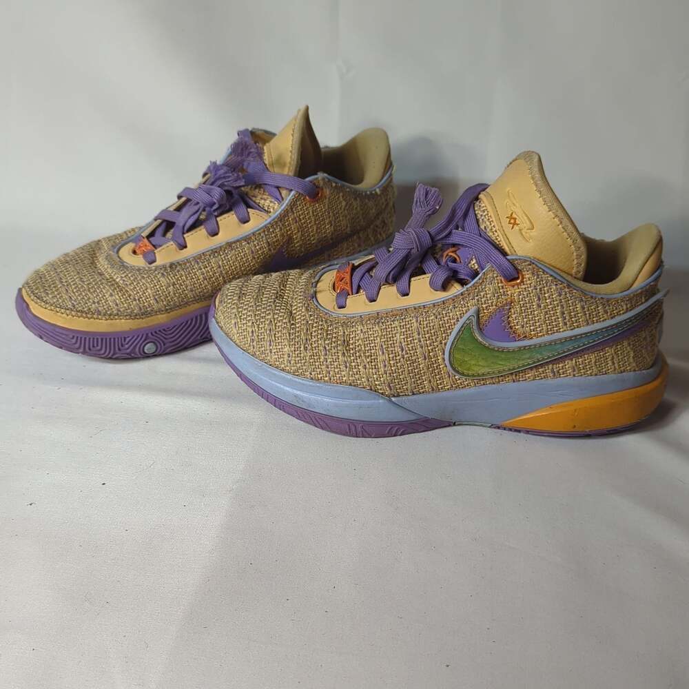 Nike Lebron 20 'Summer Vibes' Tan Sneakers, Size 6Y / 8W BNIB